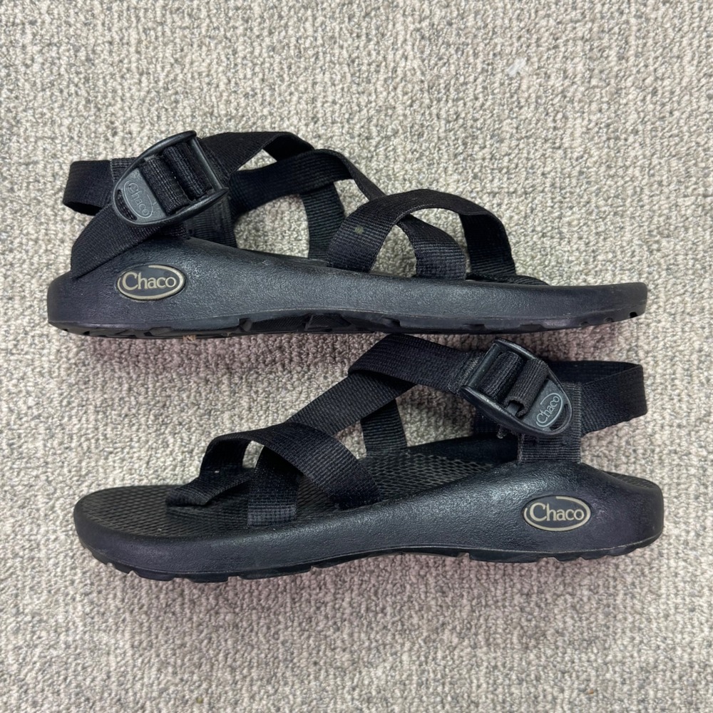 Chaco Z/1 Classic Women Sport Sandals Solid‎ Black Adjustable Straps Size 6